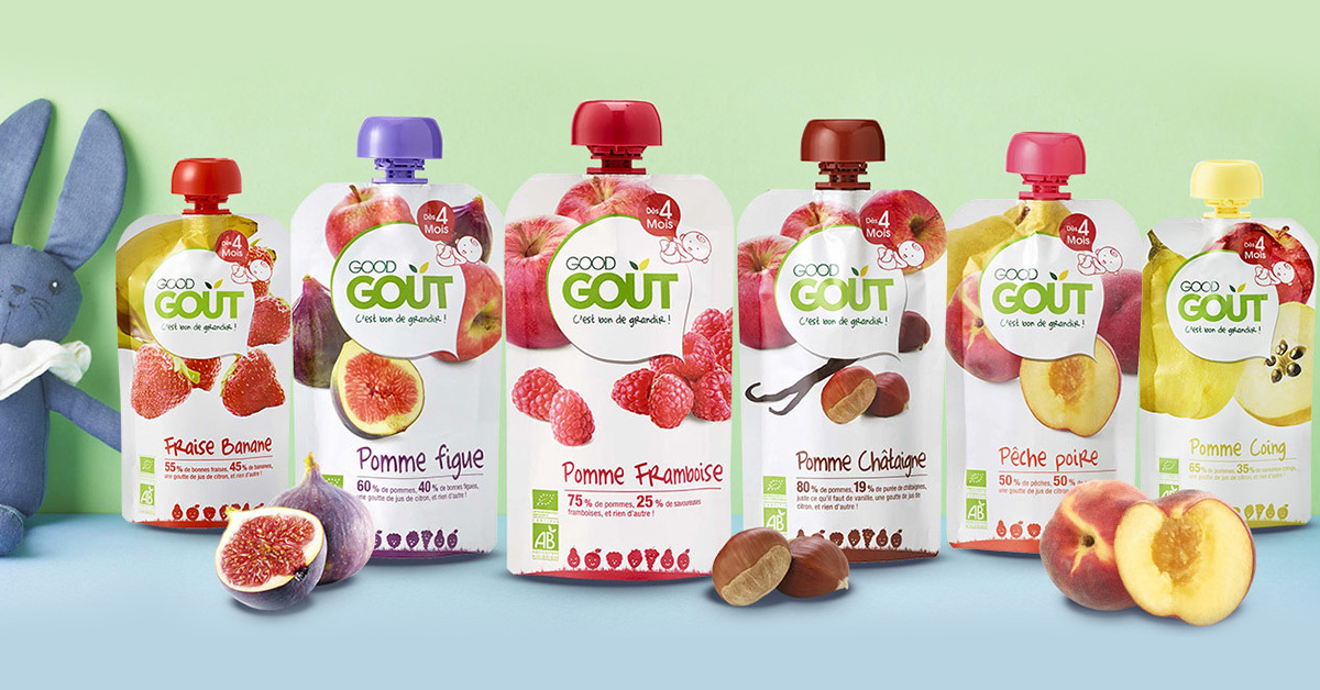 Qids Good Goût Lot de 3 x 10 compotes en gourde